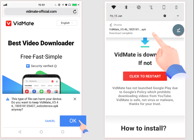How to download and install? Vidmate